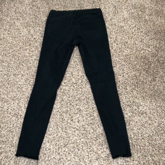 Frame Le Skinny Jeanne Jeans Size 29 Spruce Rips Forest Green - Picture 5 of 12